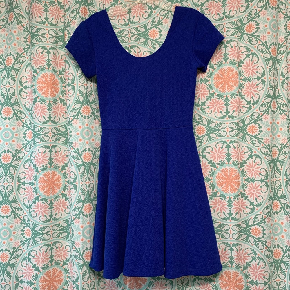 Women’s Planet Gold Short Sleeved Dress, Blue, S